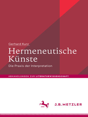 cover image of Hermeneutische Künste